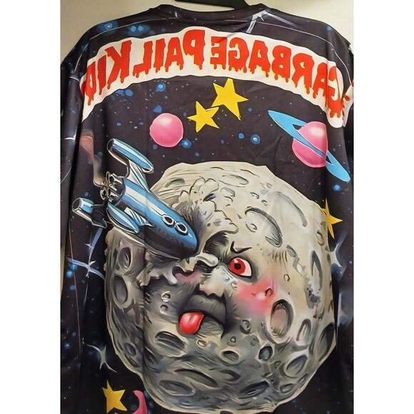 NWOT Funny Cartoon Garbage Pail Print T-Shirt 3D Men's XL June Moon Retro 80s - Picture 7 of 11